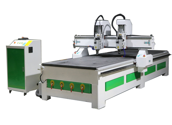 two heads cnc woodworking machine