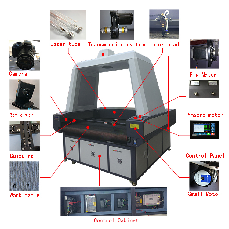 CCD laser cutting machine with camera